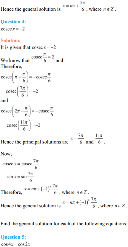 NCERT Solutions for Class 11 Maths Chapter 3 Trigonometric Functions Ex 3.4 4