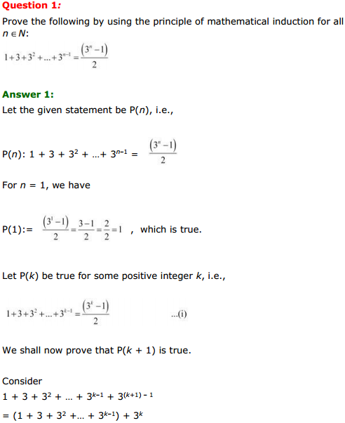 NCERT Solutions for Class 11 Maths Chapter 4 Principle of Mathematical Induction Ex 4.1 1