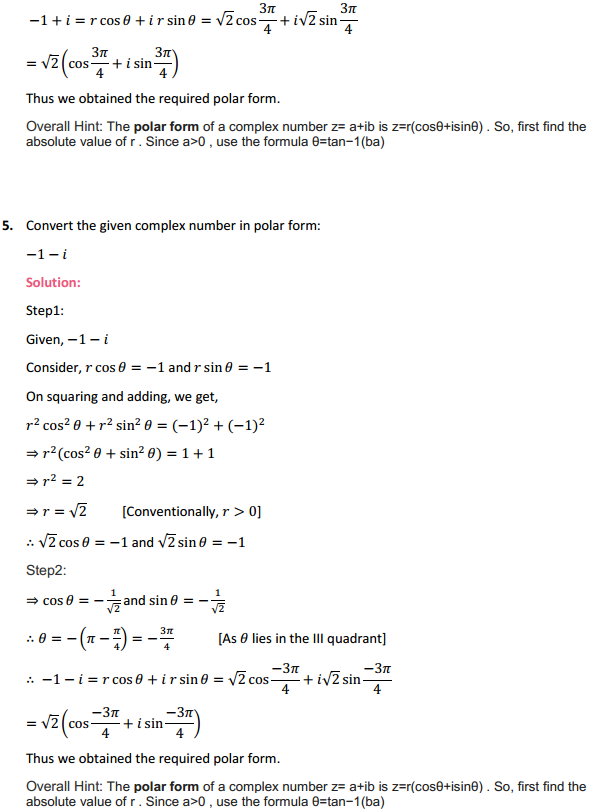 NCERT Solutions for Class 11 Maths Chapter 5 Complex Numbers and Quadratic Equations Ex 5.2 5