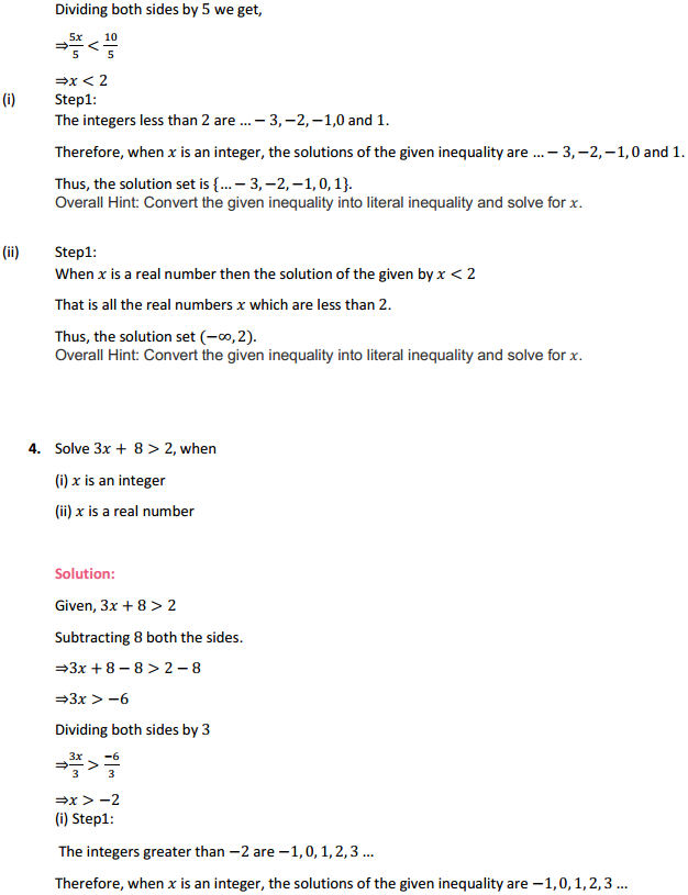 NCERT Solutions for Class 11 Maths Chapter 6 Linear Inequalities Ex 6.1 3