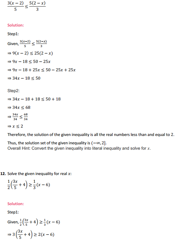 Ncert solutions for class 11 maths chapter 6 linear inequalities ex 6 1