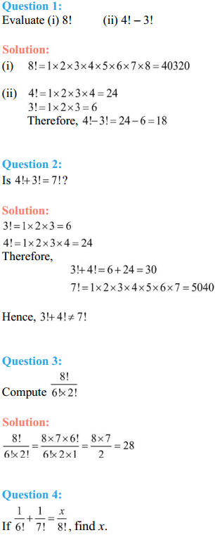 NCERT Solutions for Class 11 Maths Chapter 7 Permutations and Combinations Ex 7.2 1