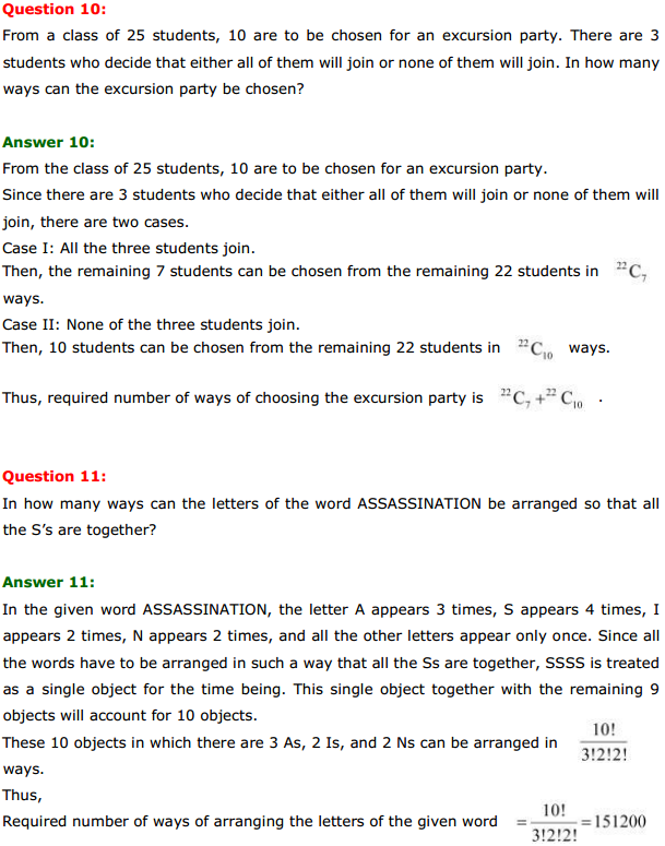 NCERT Solutions for Class 11 Maths Chapter 7 Permutations and Combinations Miscellaneous Exercise 7