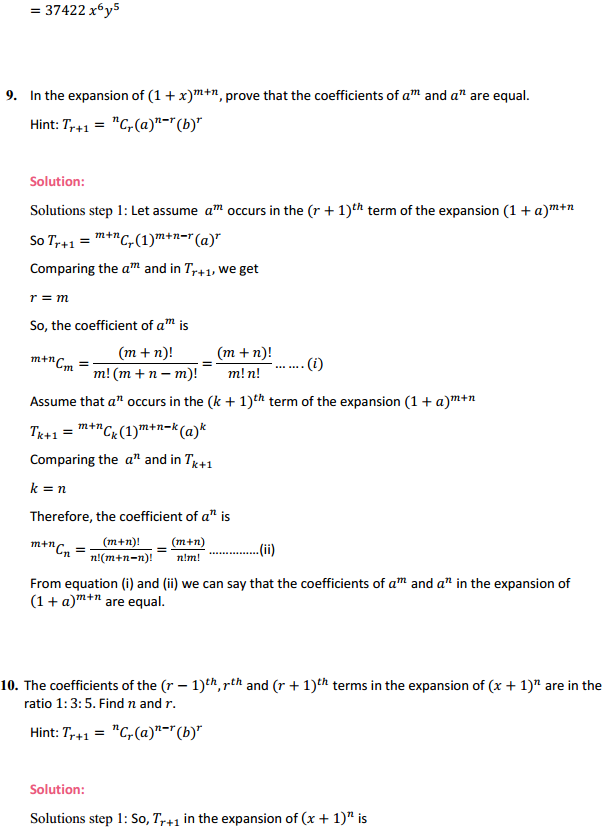 NCERT Solutions for Class 11 Maths Chapter 8 Binomial Theorem Ex 8.2 6