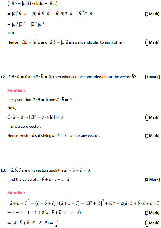 NCERT Solutions for Class 12 Maths Chapter 10 Vector Algebra Ex 10.3 7