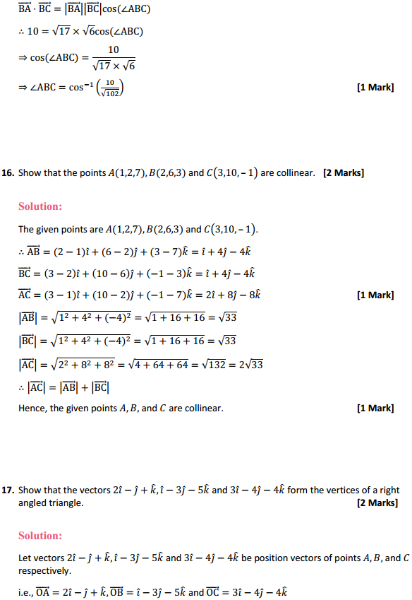 NCERT Solutions for Class 12 Maths Chapter 10 Vector Algebra Ex 10.3 9