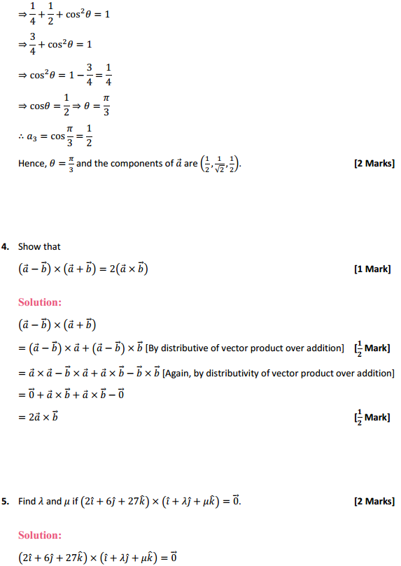 NCERT Solutions for Class 12 Maths Chapter 10 Vector Algebra Ex 10.4 3
