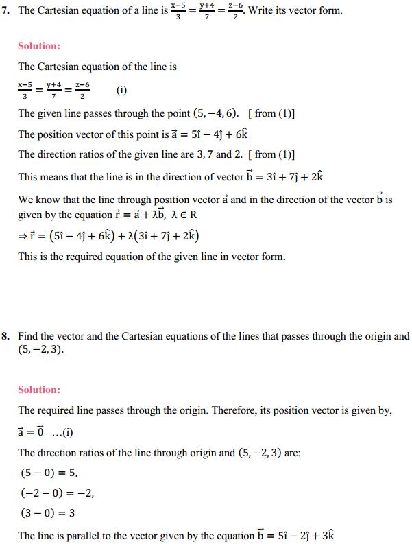 NCERT Solutions for Class 12 Maths Chapter 11 Three Dimensional Geometry Ex 11.2 6