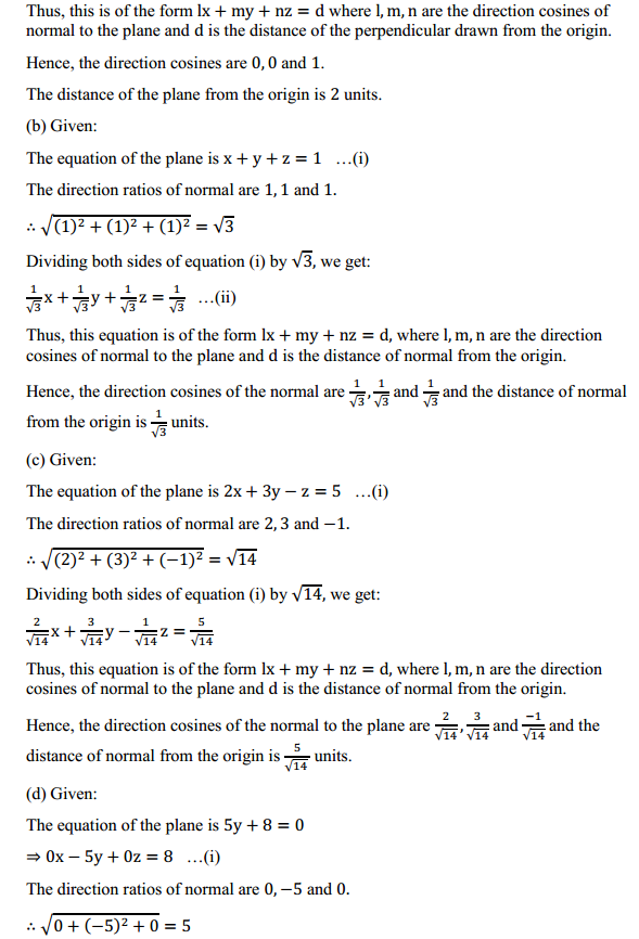 NCERT Solutions for Class 12 Maths Chapter 11 Three Dimensional Geometry Ex 11.3 2