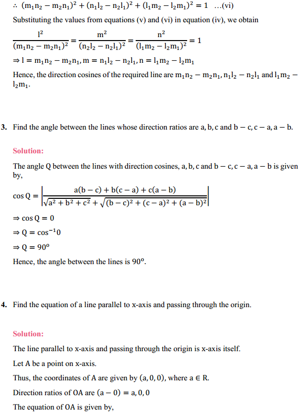 NCERT Solutions for Class 12 Maths Chapter 11 Three Dimensional Geometry Miscellaneous Exercise 3