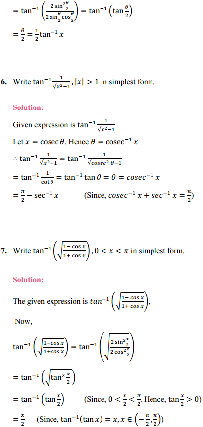 NCERT Solutions for Class 12 Maths Chapter 2 Inverse Trigonometric Functions Ex 2.2 4