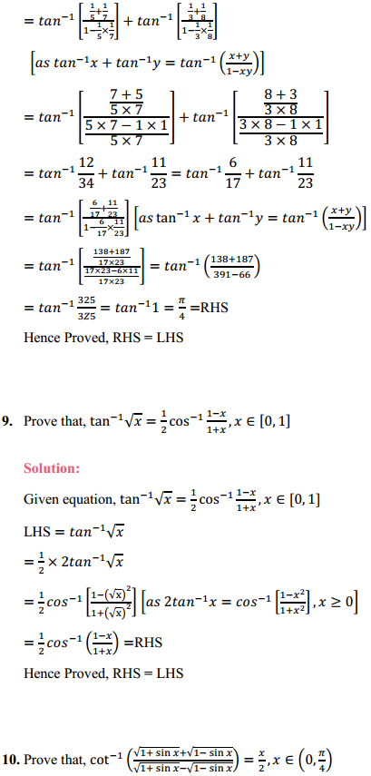 NCERT Solutions for Class 12 Maths Chapter 2 Inverse Trigonometric Functions Miscellaneous Exercise 5