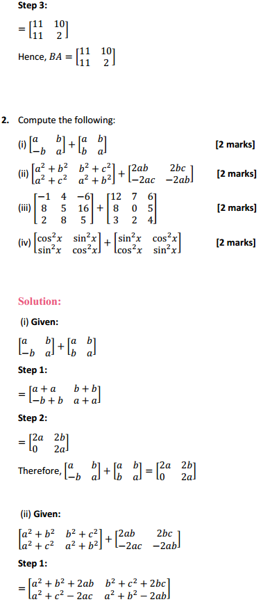 NCERT Solutions for Class 12 Maths Chapter 3 Matrices Ex 3.2 3