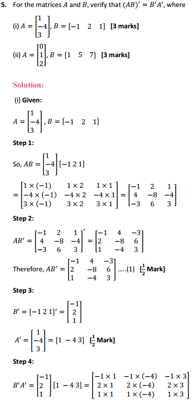 NCERT Solutions for Class 12 Maths Chapter 3 Matrices Ex 3.3 7
