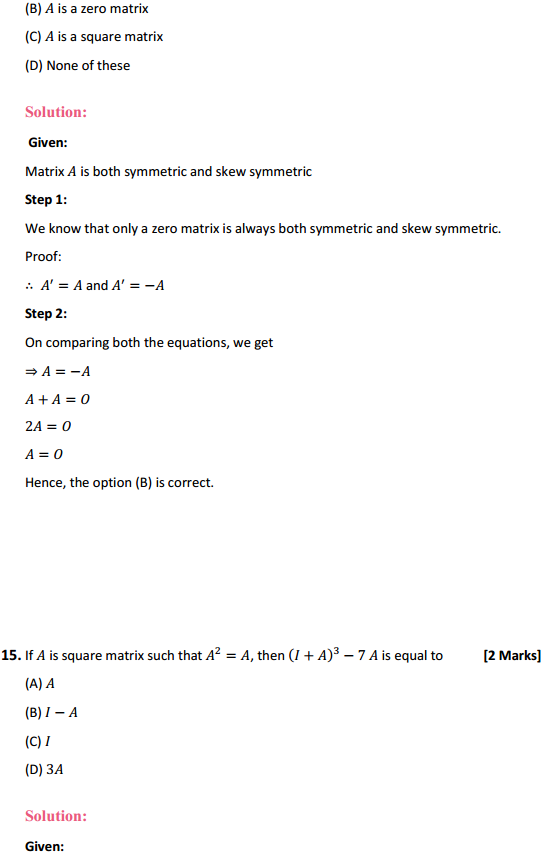 NCERT Solutions for Class 12 Maths Chapter 3 Matrices Miscellaneous Exercise 17