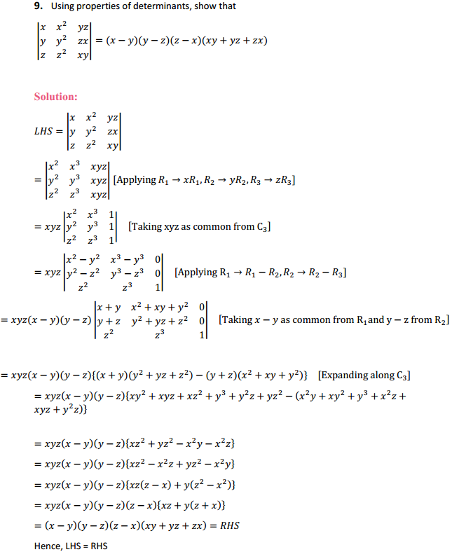 NCERT Solutions for Class 12 Maths Chapter 4 Determinants Ex 4.2 6