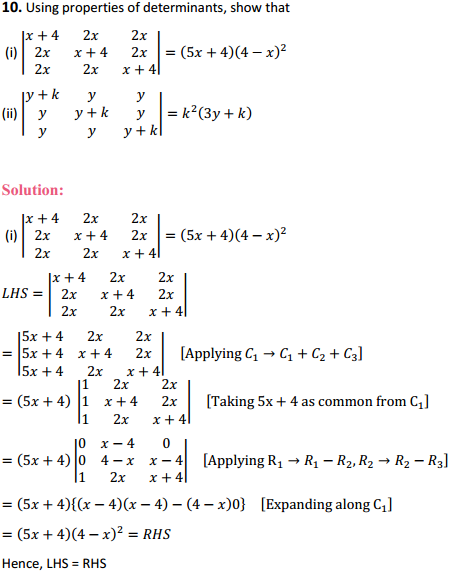 NCERT Solutions for Class 12 Maths Chapter 4 Determinants Ex 4.2 7