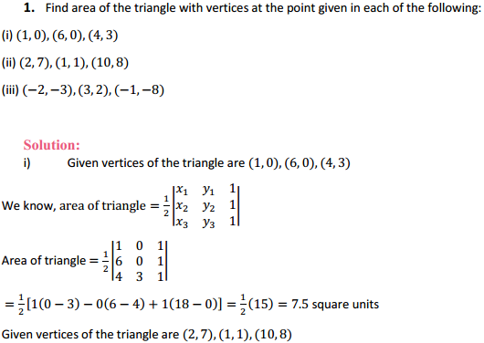 NCERT Solutions for Class 12 Maths Chapter 4 Determinants Ex 4.3 1