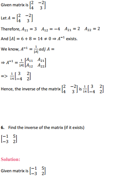 NCERT Solutions for Class 12 Maths Chapter 4 Determinants Ex 4.5 6