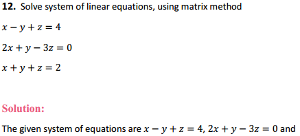 NCERT Solutions for Class 12 Maths Chapter 4 Determinants Ex 4.6 10
