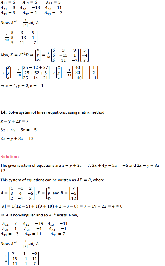 NCERT Solutions for Class 12 Maths Chapter 4 Determinants Ex 4.6 13