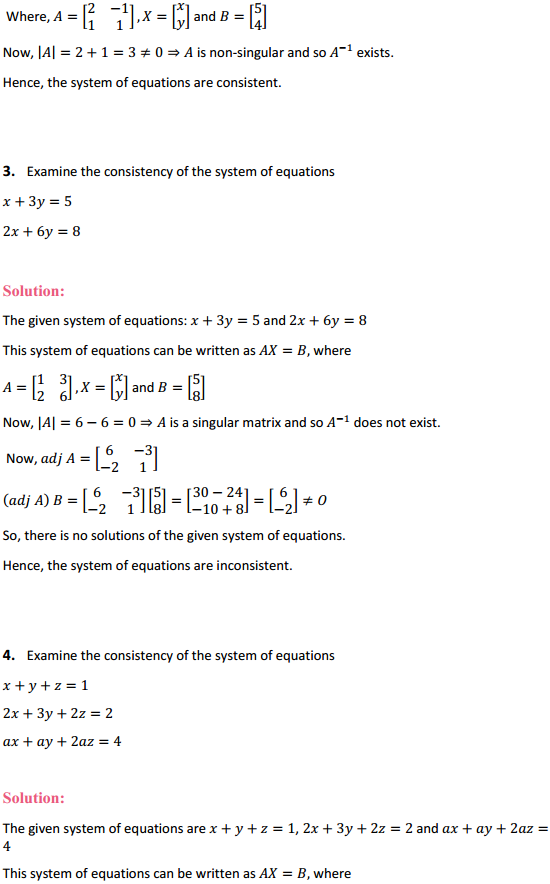 NCERT Solutions for Class 12 Maths Chapter 4 Determinants Ex 4.6 2