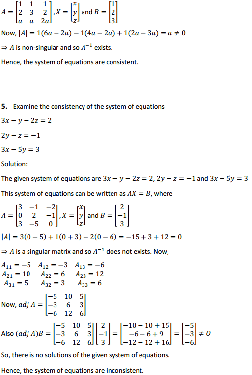 NCERT Solutions for Class 12 Maths Chapter 4 Determinants Ex 4.6 3