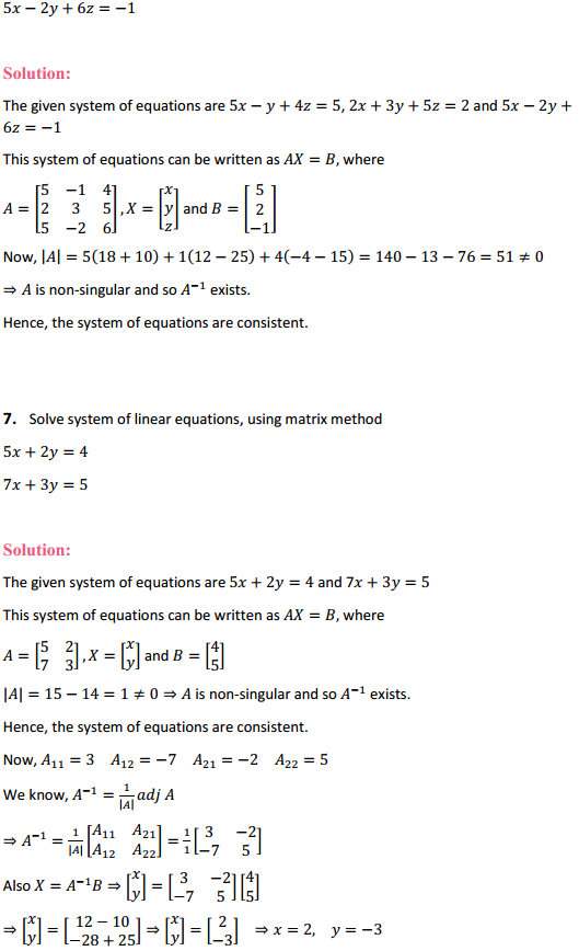 NCERT Solutions for Class 12 Maths Chapter 4 Determinants Ex 4.6 5