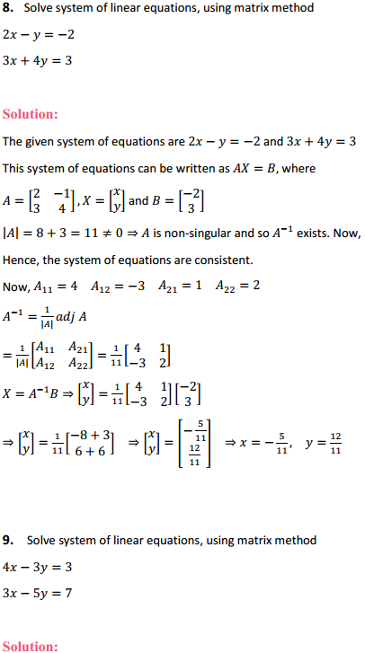 NCERT Solutions For Class 12 Maths Chapter 4 Exercise 4.6