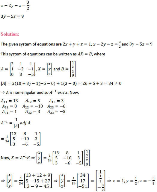 NCERT Solutions for Class 12 Maths Chapter 4 Determinants Ex 4.6 9