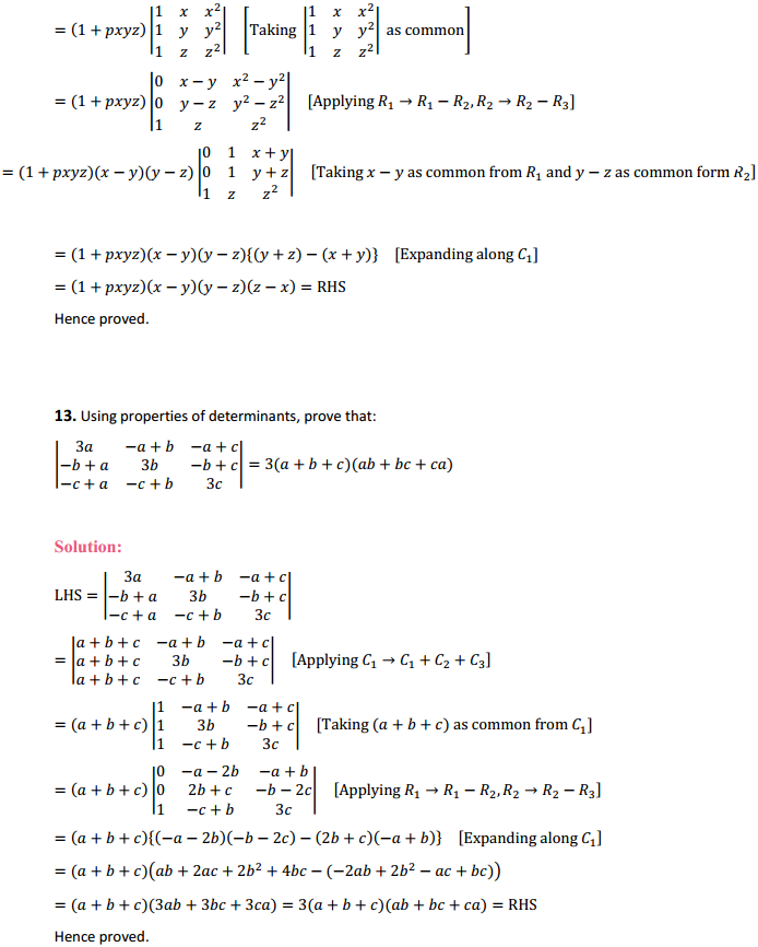 NCERT Solutions for Class 12 Maths Chapter 4 Determinants Miscellaneous Exercise 14