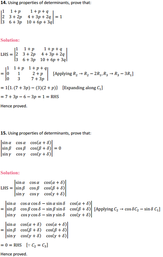 NCERT Solutions for Class 12 Maths Chapter 4 Determinants Miscellaneous Exercise 15