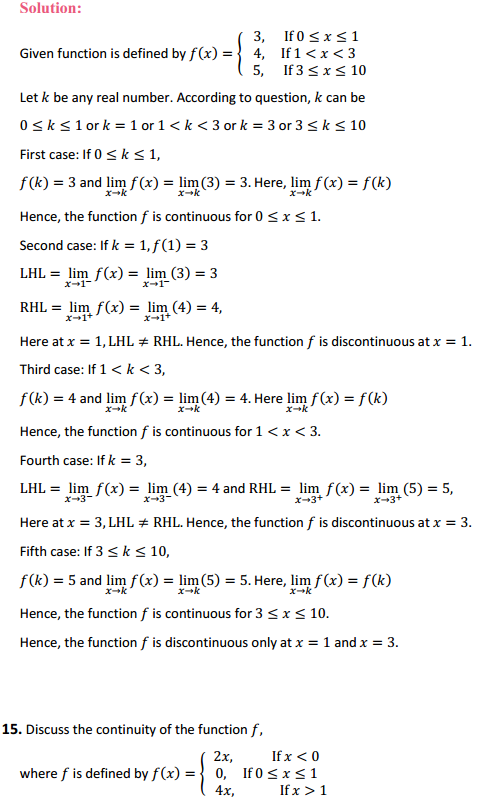 NCERT Solutions for Class 12 Maths Chapter 5 Continuity and Differentiability Ex 5.1 14