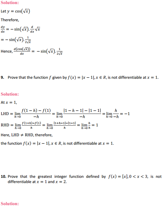 NCERT Solutions for Class 12 Maths Chapter 5 Continuity and Differentiability Ex 5.2 4