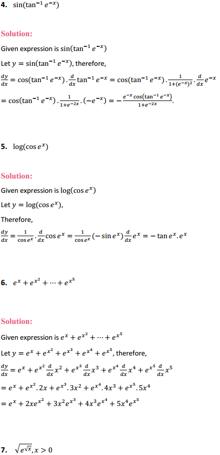 NCERT Solutions for Class 12 Maths Chapter 5 Continuity and Differentiability Ex 5.4 2