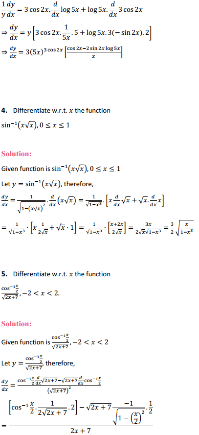 NCERT Solutions for Class 12 Maths Chapter 5 Continuity and Differentiability Miscellaneous Exercise 2