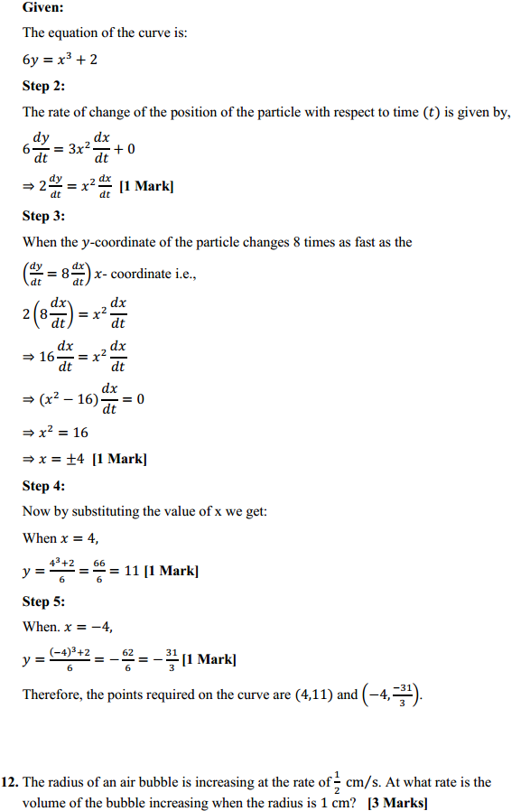 NCERT Solutions for Class 12 Maths Chapter 6 Application of Derivatives Ex 6.1 13