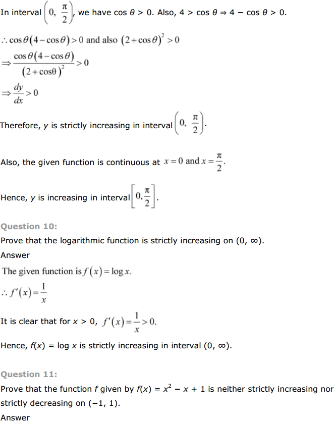 NCERT Solutions for Class 12 Maths Chapter 6 Application of Derivatives Ex 6.2 11