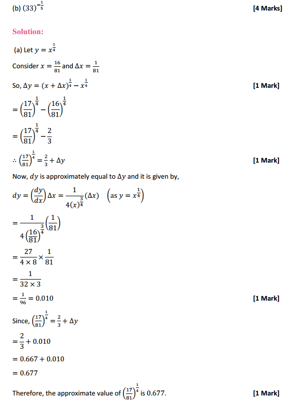 Ncert solutions for class 12 maths chapter 6 application of derivatives