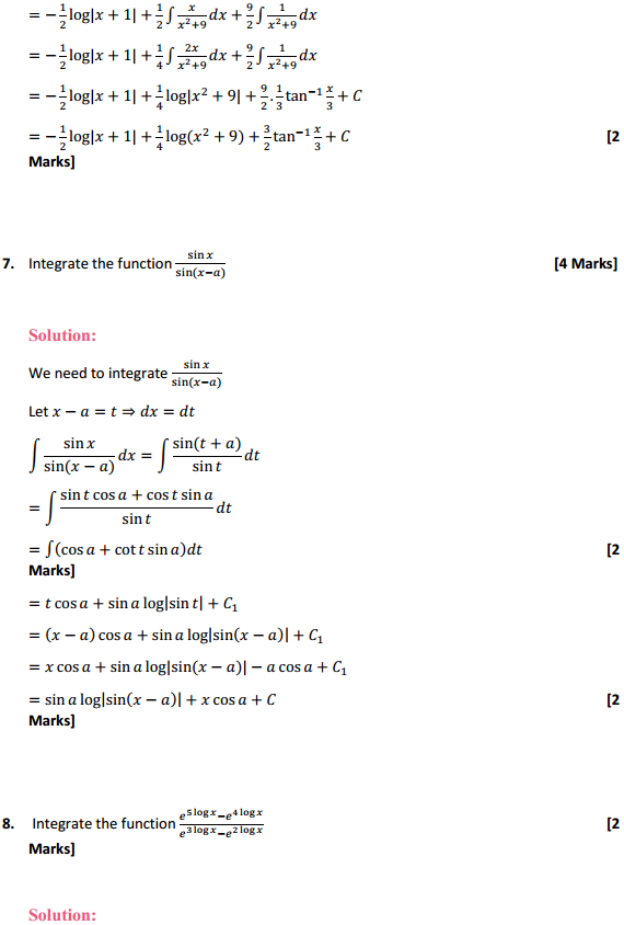 NCERT Solutions for Class 12 Maths Chapter 7 Integrals Miscellaneous Exercise 6