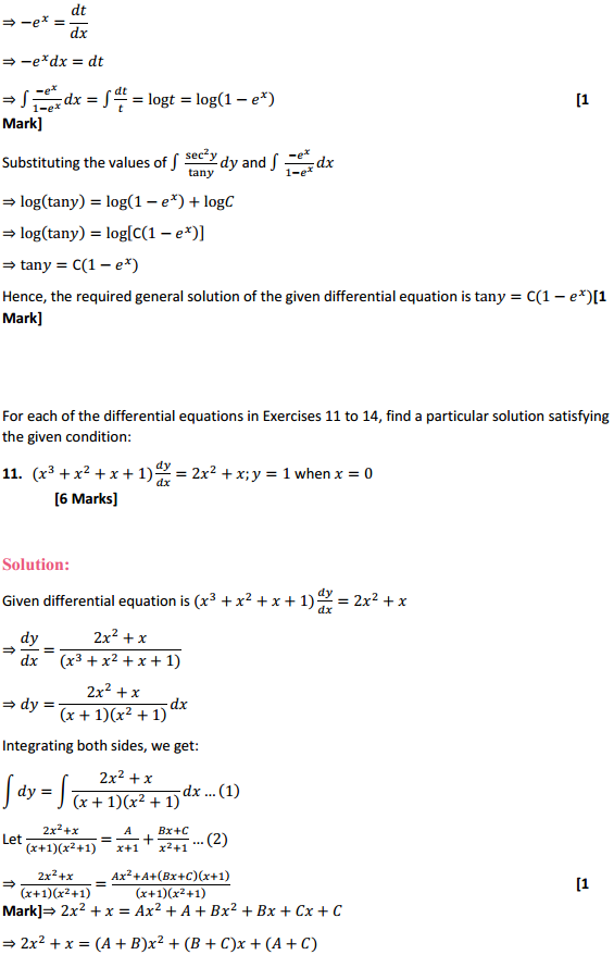 NCERT Solutions for Class 12 Maths Chapter 9 Differential Equations Ex 9.4 10