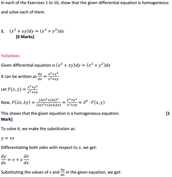 NCERT Solutions for Class 12 Maths Chapter 9 Differential Equations Ex 9.5 1
