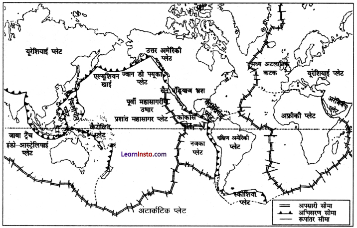 Class 11 Geography Chapter 4 Question Answer in Hindi महासागरों और महाद्वीपों का वितरण1