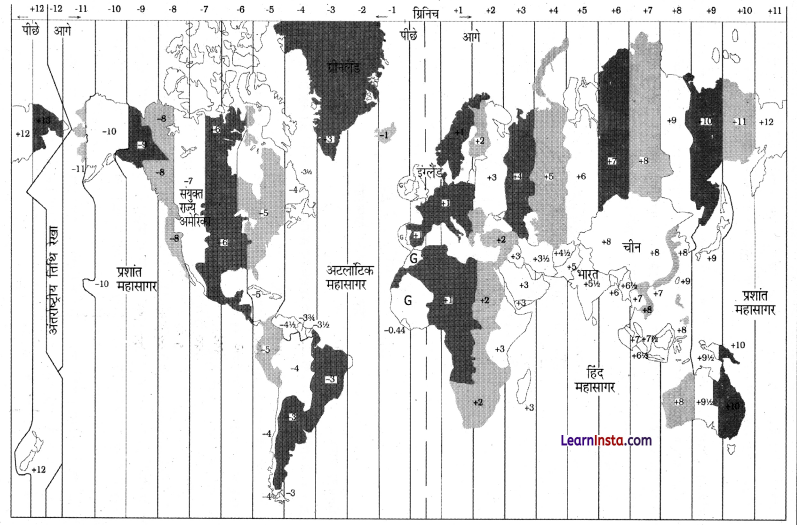 Class 11 Geography Practical Chapter 3 Solutions in Hindi अक्षांश, देशांतर और समय 3