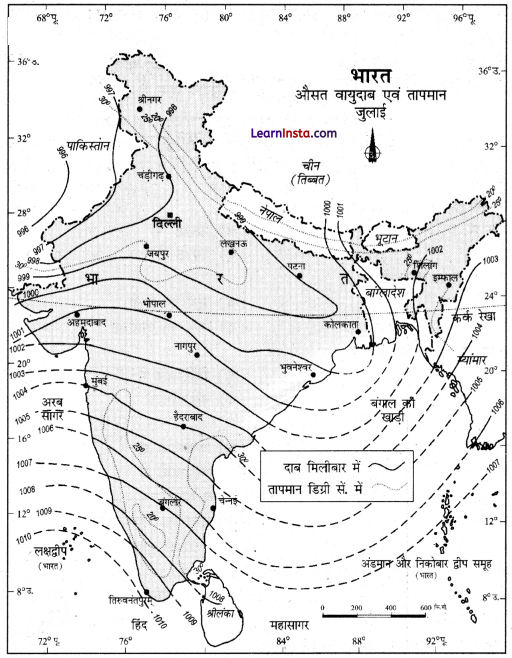 Class 11 Geography Practical Chapter 8 Solutions in Hindi मौसम यंत्र, मानचित्र तथा चार्ट 3