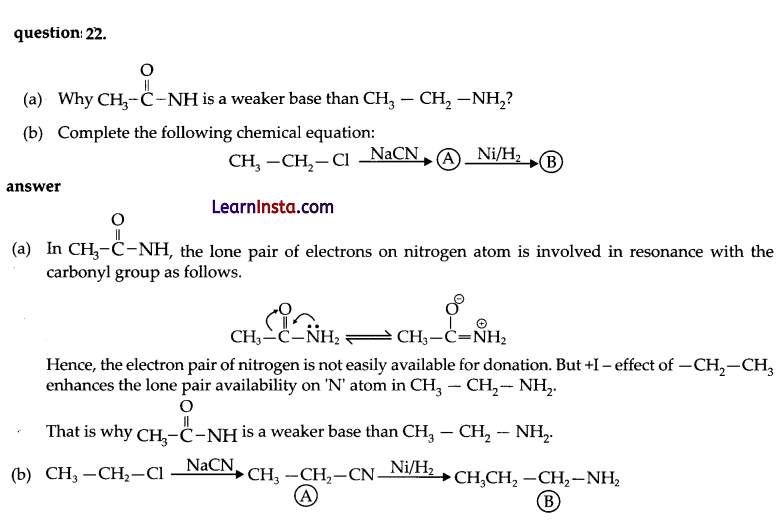 CBSE Sample Papers for Class 12 Chemistry Set 4 with Solution 11