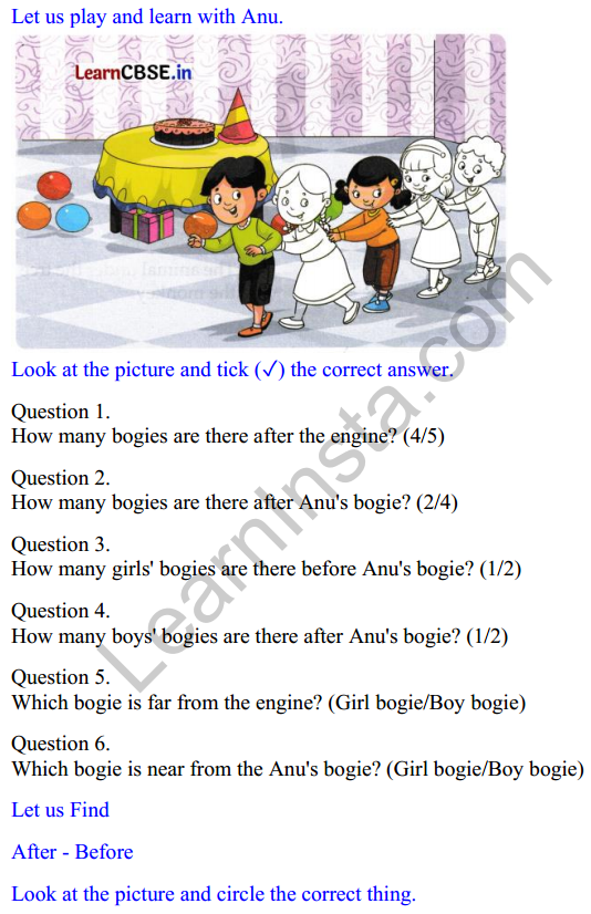 Joyful Class 1 Mathematics Worksheet Chapter 1 Finding the Furry Cat! (Pre-number Concepts) 10