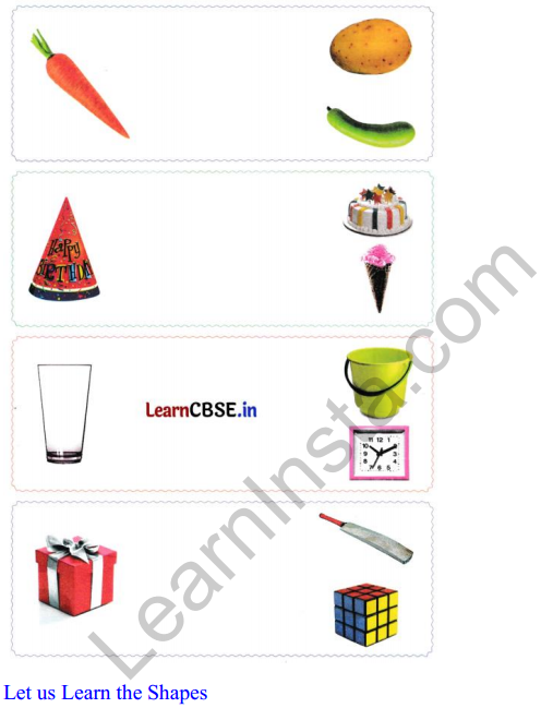 Joyful Class 1 Mathematics Worksheet Chapter 2 What is Long What is Round (Shapes) 3