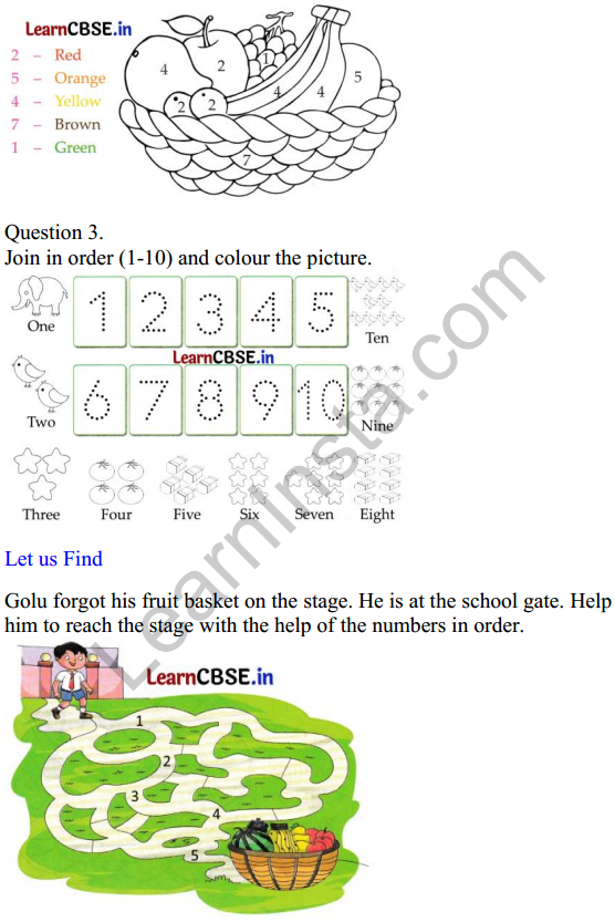 Joyful Class 1 Mathematics Worksheet Chapter 3 Mango Treat (Numbers 1 to 9) 11