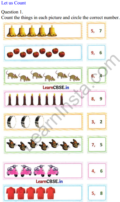 Joyful Class 1 Mathematics Worksheet Chapter 3 Mango Treat (Numbers 1 to 9) 7